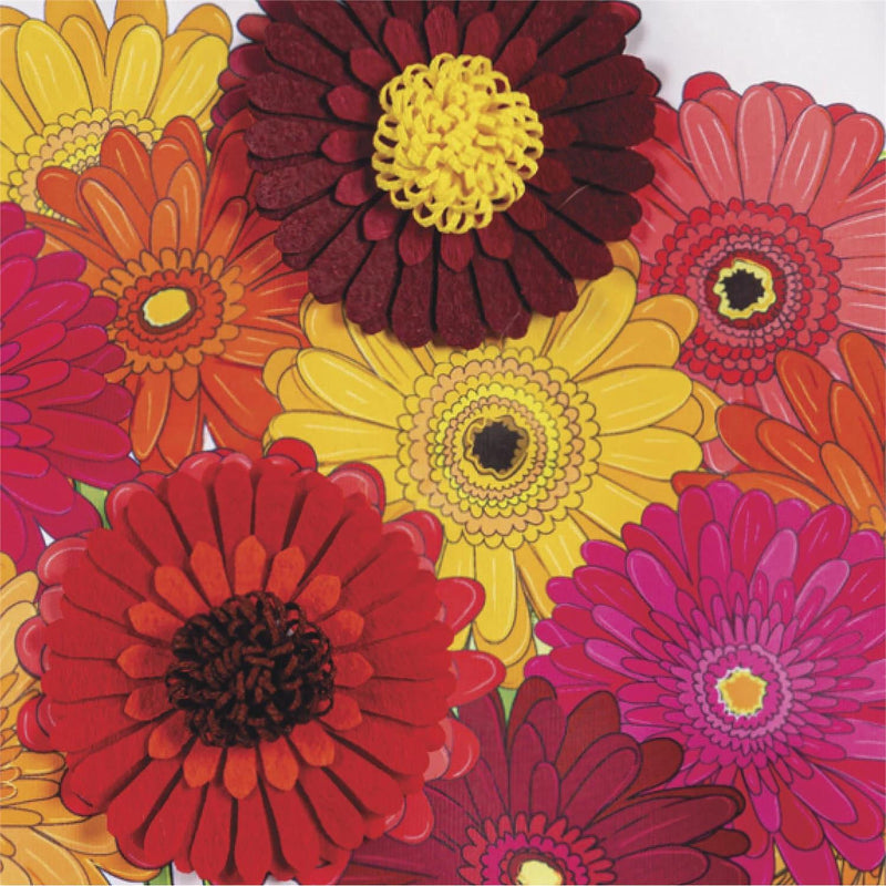 Gerbera Daisies Bouquet Applique Garden Flag
