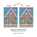 Gingerbread Home Sweet Home Applique Garden Flag
