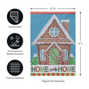 Gingerbread Home Sweet Home Applique Garden Flag