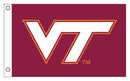 Virginia Tech Single Sided Flag w/ 2 Grommets, 3'x5'
