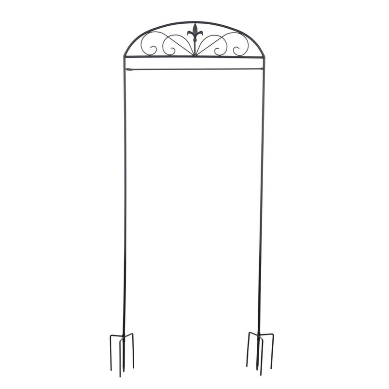 Evergreen Flag Hardware,Fleur de Lis House Flag Arbor Stand,30.3x7x75.5 Inches