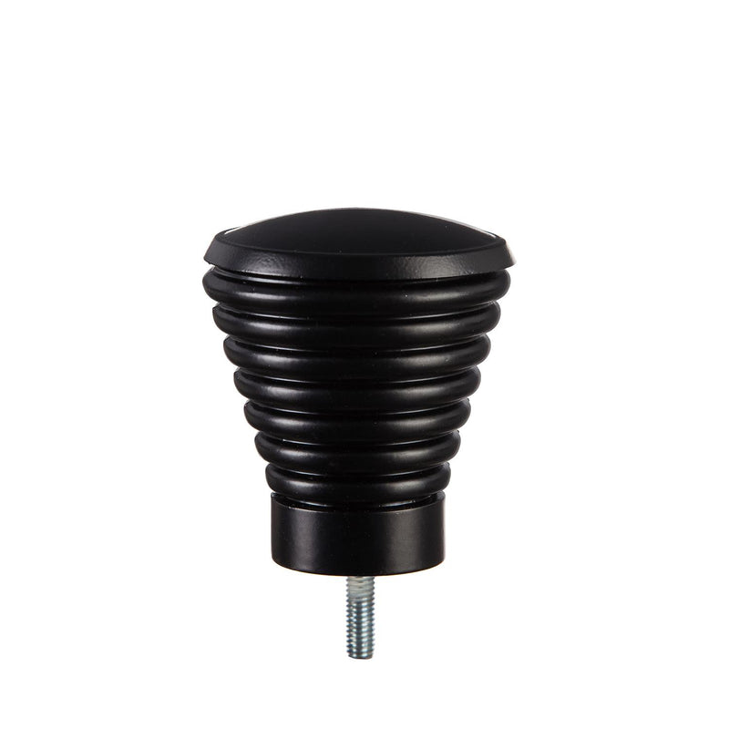 Ridged Cone Interchangeable Finial, Black