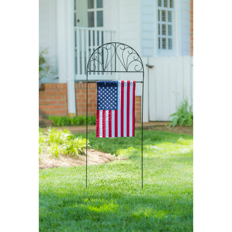 Decorative Swirls Garden Flag Arbor Stand,20193