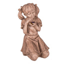 Evergreen Statuary,Girl w/Firefly Solar Statue,9.25x18.11x9.25 Inches