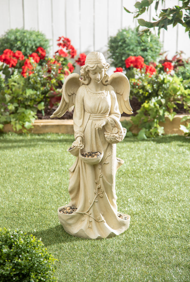 Evergreen Statuary,Spreading Love Angel Statuary,14.17x30.98x11.42 Inches