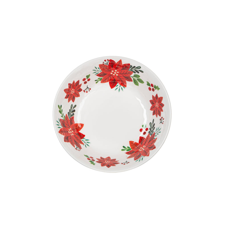 Evergreen Home Accents,7.5" Melamine Bowl, Holiday Greenhouse,7.5x7.5x2.1 Inches