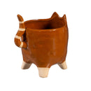 Petal & Plow Planter, Ceramic, Cat, Asst of 2