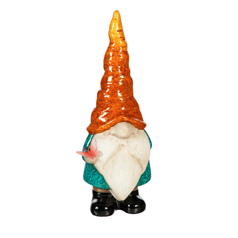 13"H Ceramic Gnome Garden Statuary, Red,2cg306b