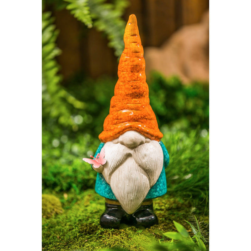 13"H Ceramic Gnome Garden Statuary, 2 Asst.,2cg306