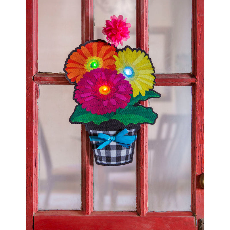 Gerbera Daisy Trio LED Window Décor,2ddw2251