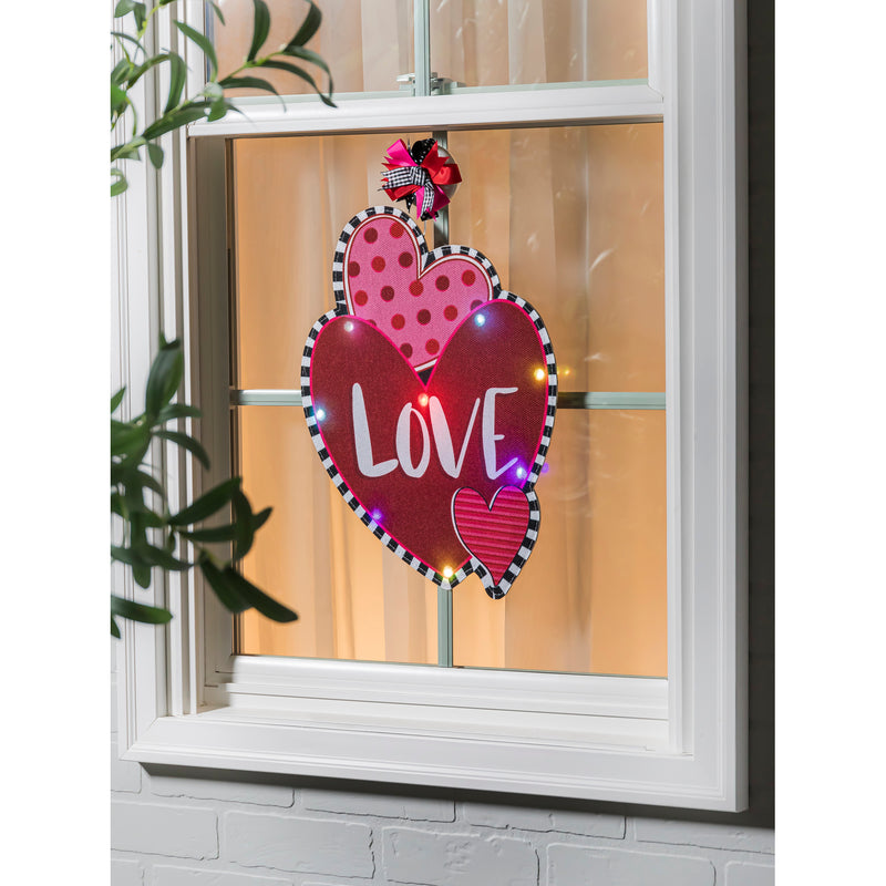 Heart and Love LED Window Décor,2ddw2383