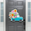 Flower Truck Estate Door Decor