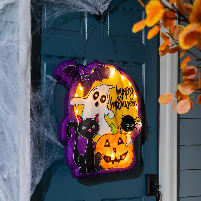 Halloween Friends Lighted Estate Door Decor
