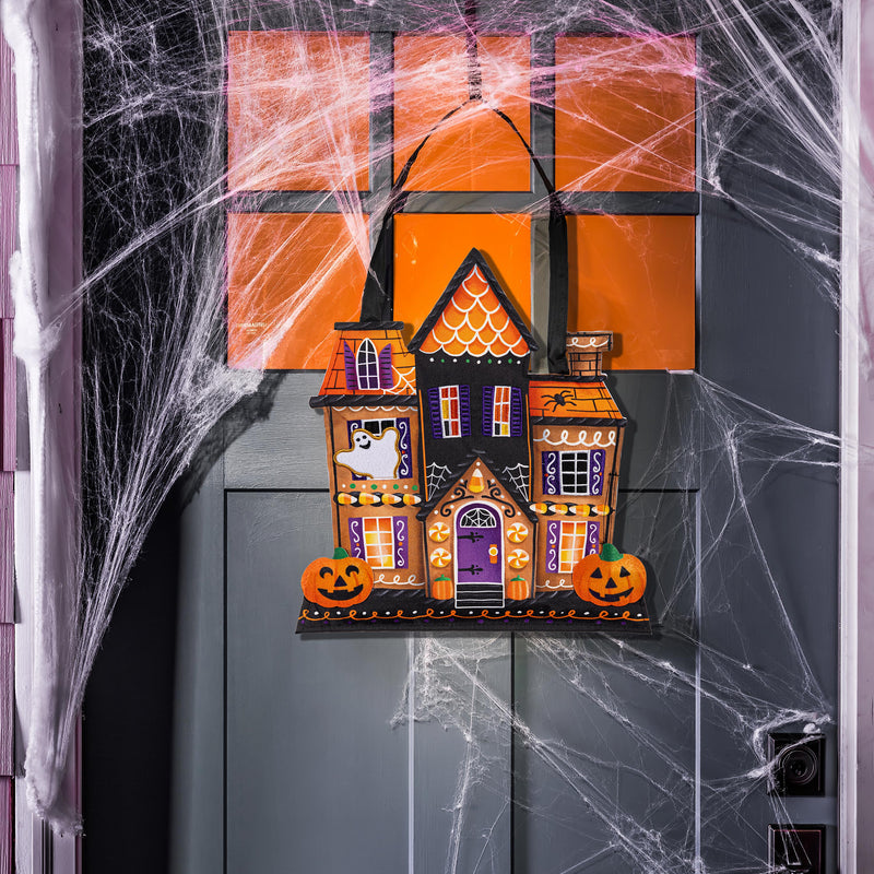 Trick or Sweets Haunted House Door Decor