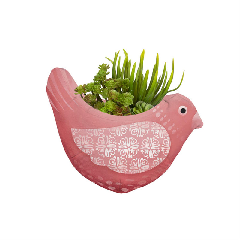 Whimsical Bird Fabric Wall Planters, Set of 3