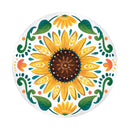 Petal & Plow Birdbath, Glass Folk Art Sunflower, 18"