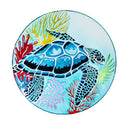 Palm Beach Birdbath, Glass Sea Turtle, 18"