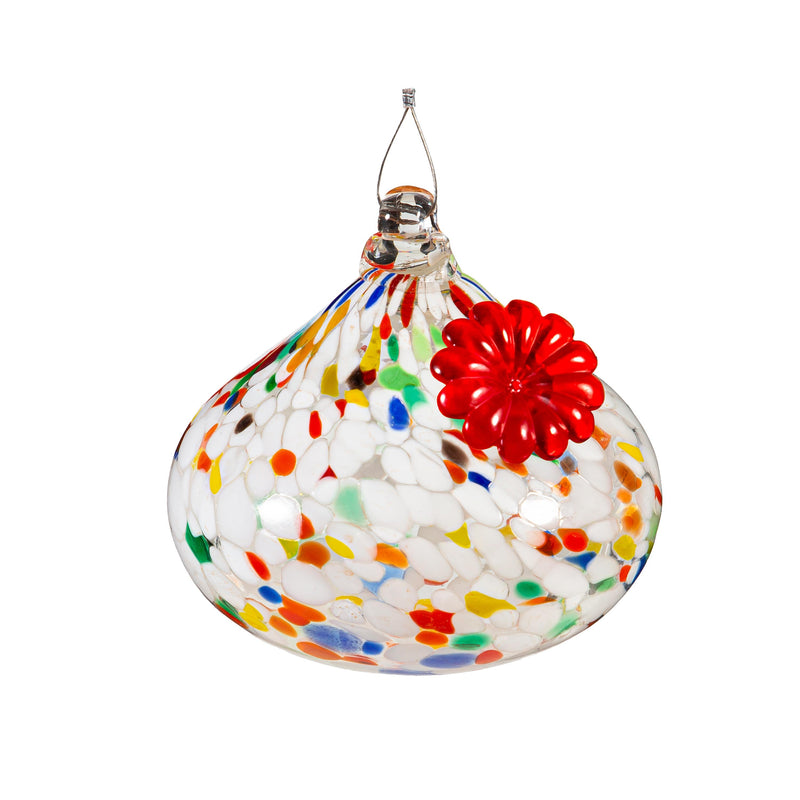 Art Glass Orb Hummingbird Feeders