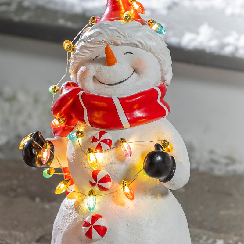 Snowman with LED String Lights,2la2362