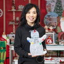 LED Snowman With String Lights,2la2614