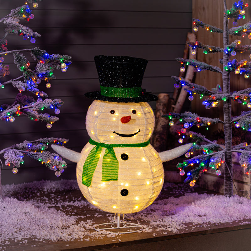 LED Collapsible Snowman Garden Decor,2la2625