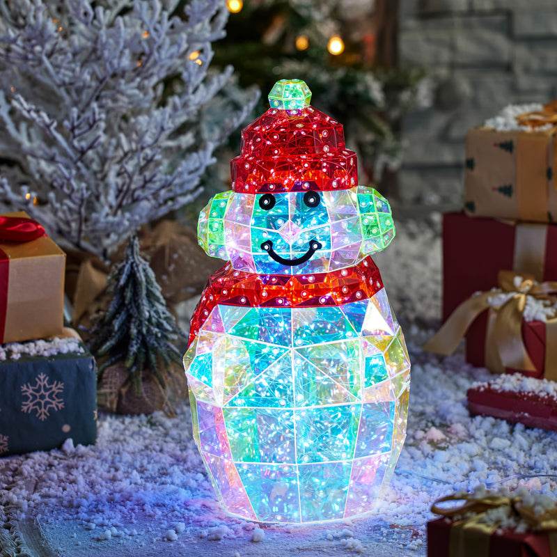 LED Snowman Statue, Beanie,2la2642