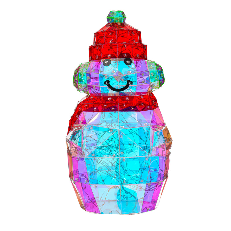 LED Snowman Statue, Beanie,2la2642