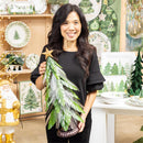 Shades of Green Garden Statue, Metal Fiber Optic LED Statue, Evergreen Tree, 23"H