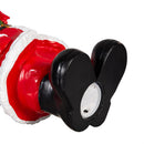 Holiday Poinsettia Garden Statue, LED Resin Statue, Snowman and Santa, 18"H, Asst of 2