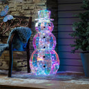 Season to Sparkle Garden Statue, LED PVC Statue, Iridescent Snowman, 35.5"H