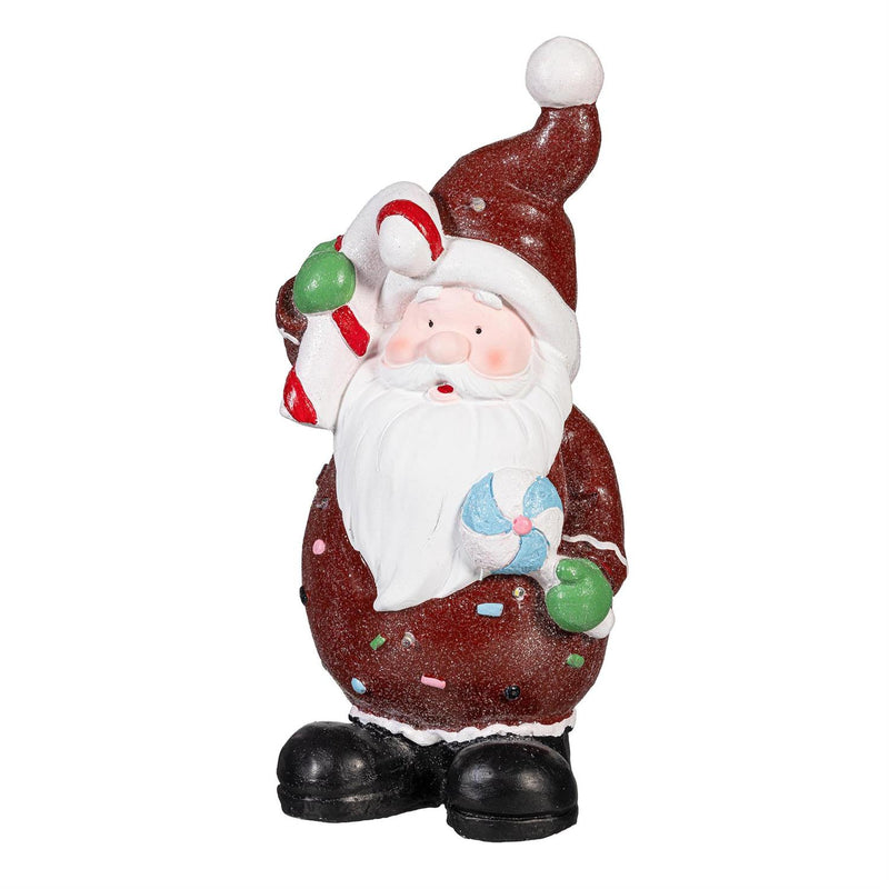 Baking Spirits Bright Garden  Statue, Resin LED Statue, Santa, 16"H