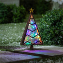 Season to Sparkle Garden Statue, LED RGB Color Changing Statue, Christmas Tree, 14"H