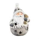 Season to Sparkle Garden Statue, LED MGO Statue, Snowy Santa and Snowman, 14"H, Asst of 2