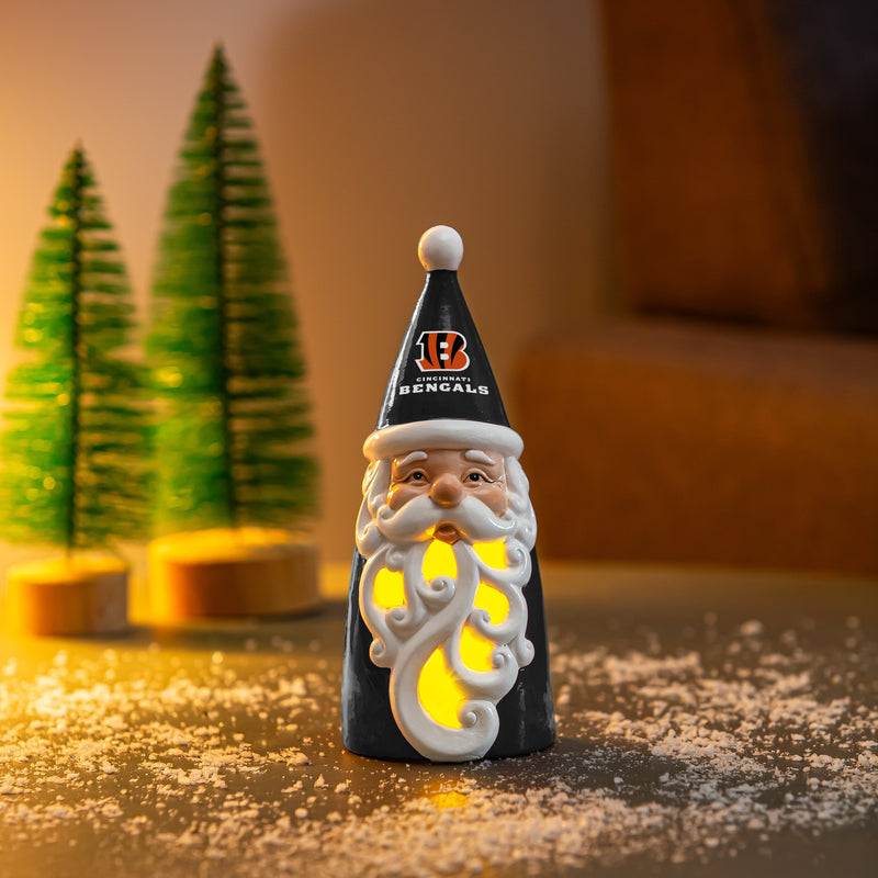 Cincinnati Bengals Santa LED Statuary, 8"
