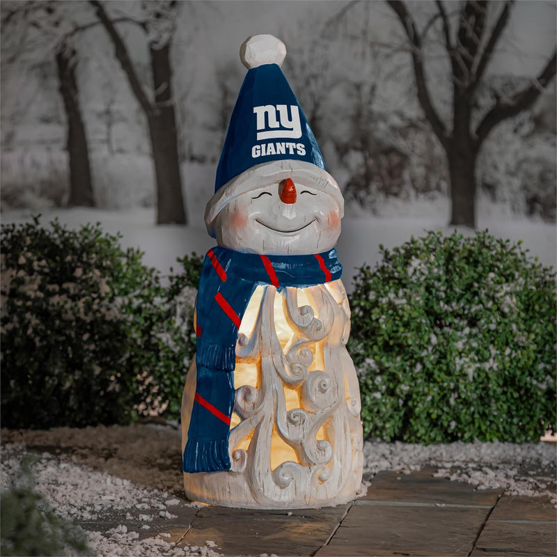 New York Giants Snowman LED Statuary, 26"