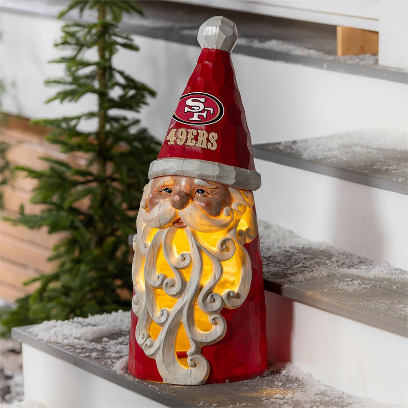 San Francisco 49ers Santa LED Statuary, 26"