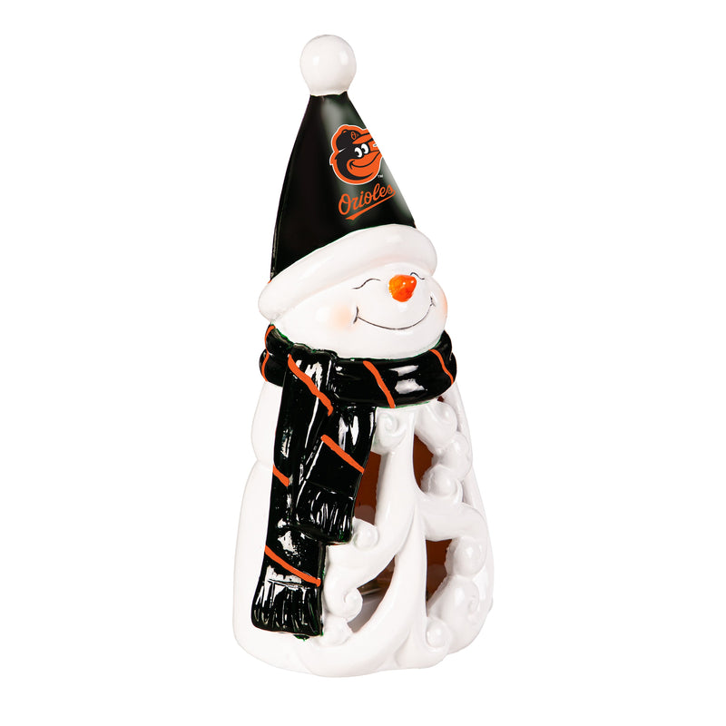 Baltimore Orioles Snowman LED Statuary, 8"