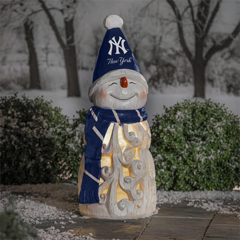 New York Yankees Snowman LED Statuary, 26"