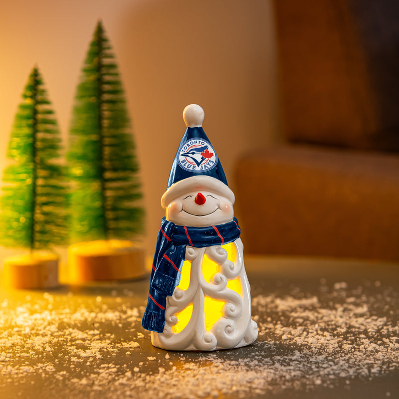 Toronto Blue Jays Snowman LED Statuary, 8"