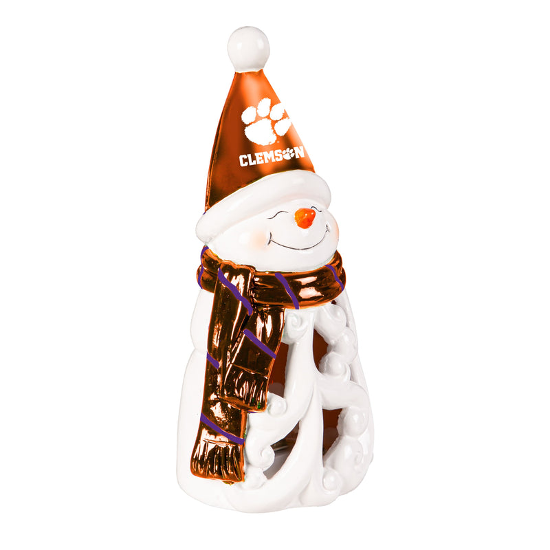 Clemson University Snowman LED Statuary, 8"