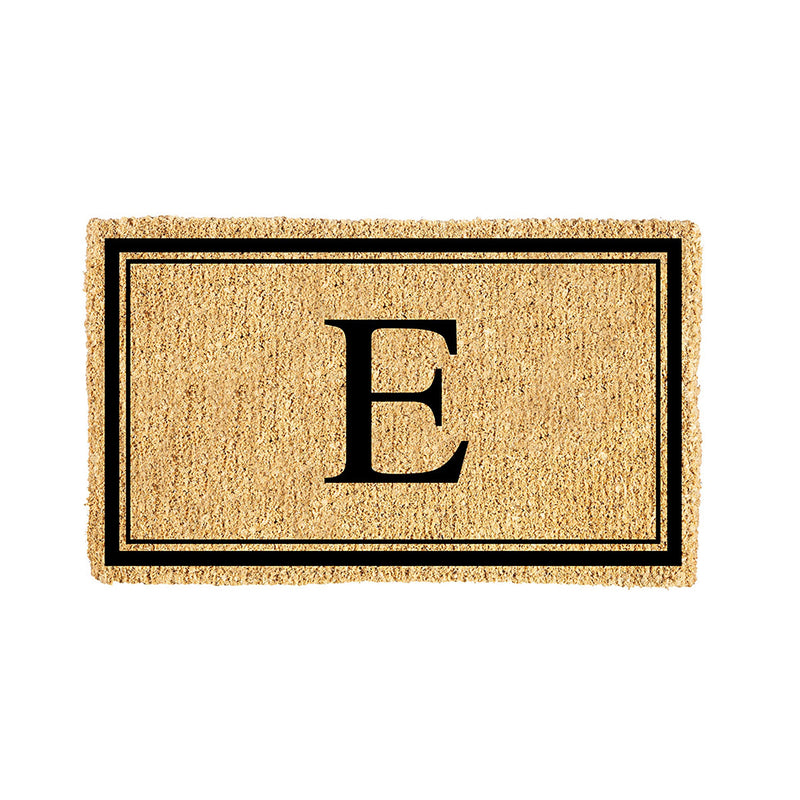 Monogram Coir Mat, Letter  "E"