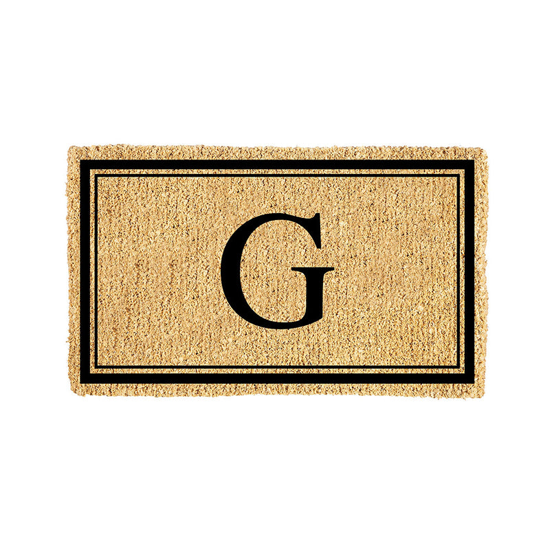 Monogram Coir Mat, Letter  "G"