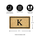 Monogram Coir Mat, Letter  "K"