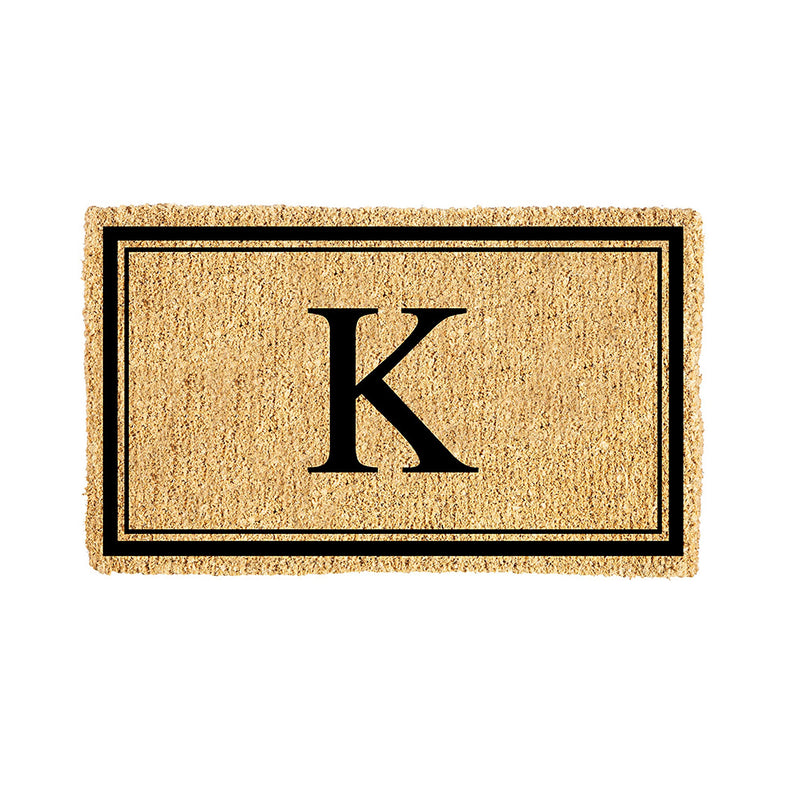 Monogram Coir Mat, Letter  "K"