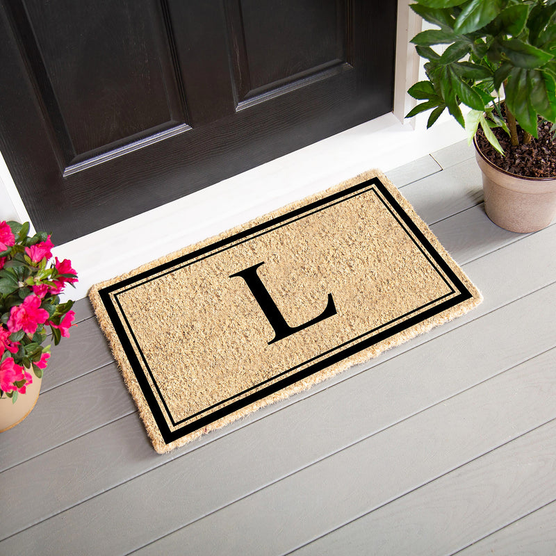 Monogram Coir Mat, Letter  "L"