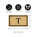 Monogram Coir Mat, Letter  "T"