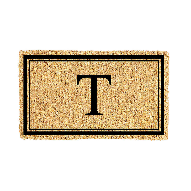 Monogram Coir Mat, Letter  "T"