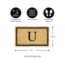 Monogram Coir Mat, Letter  "U"