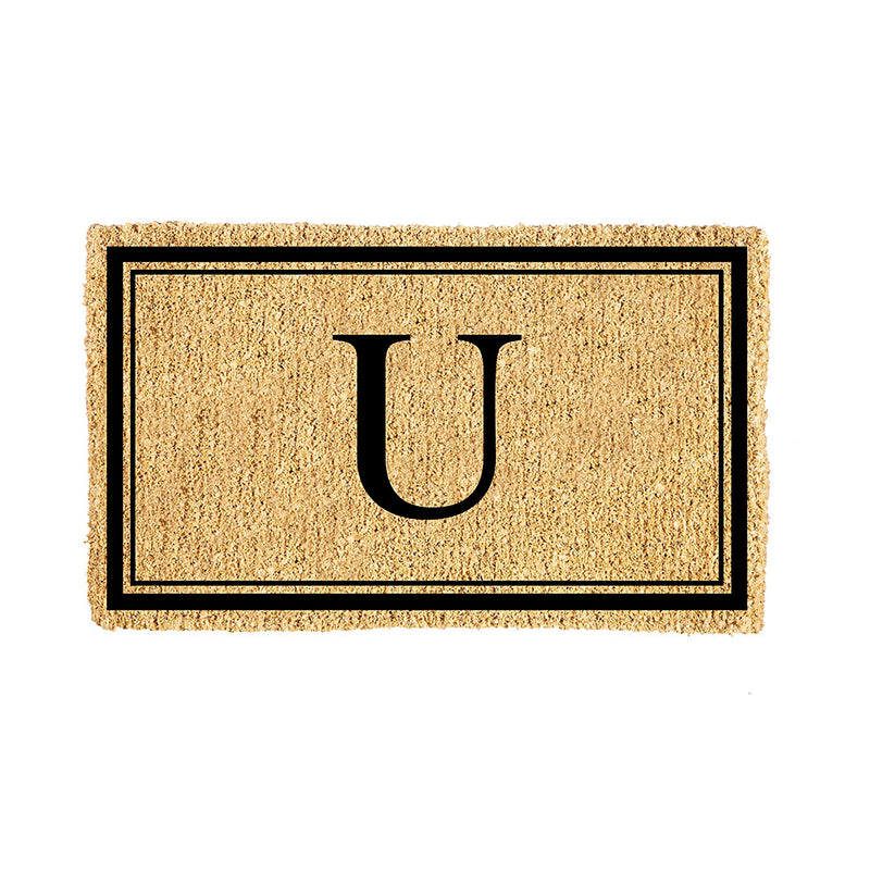 Monogram Coir Mat, Letter  "U"