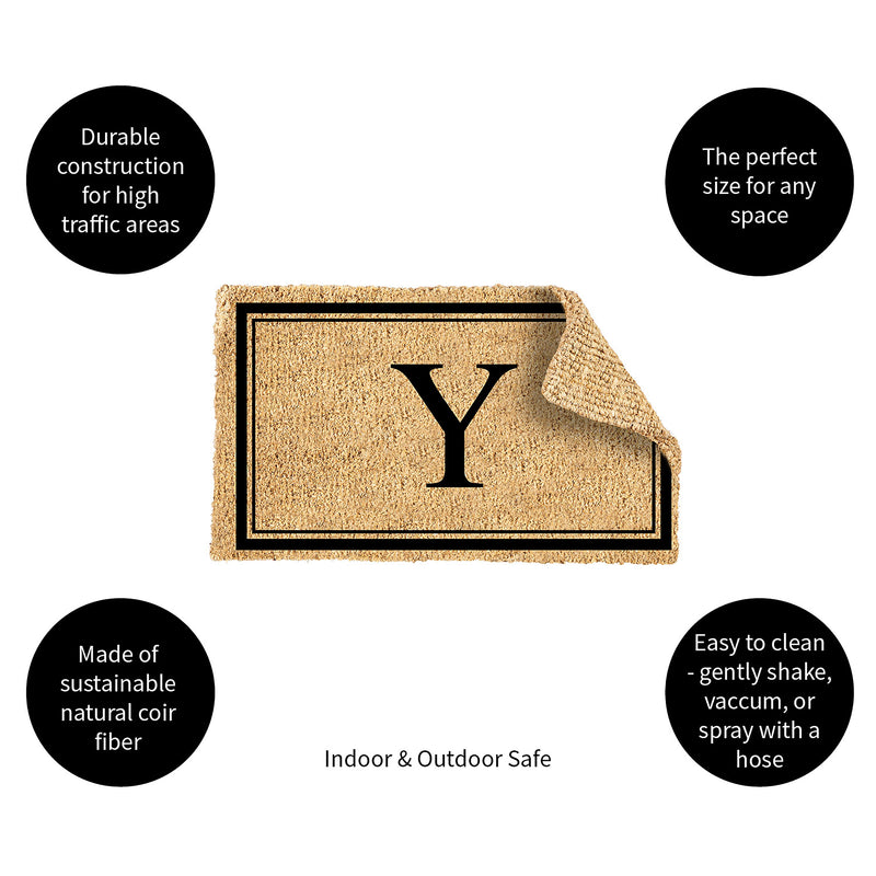 Monogram Coir Mat, Letter  "Y"